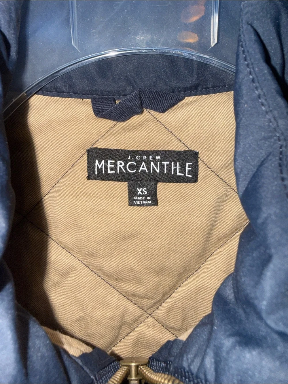 J. Crew Mercantile Women's Size XS Navy Blue Zip Up Quilted Puffer Vest